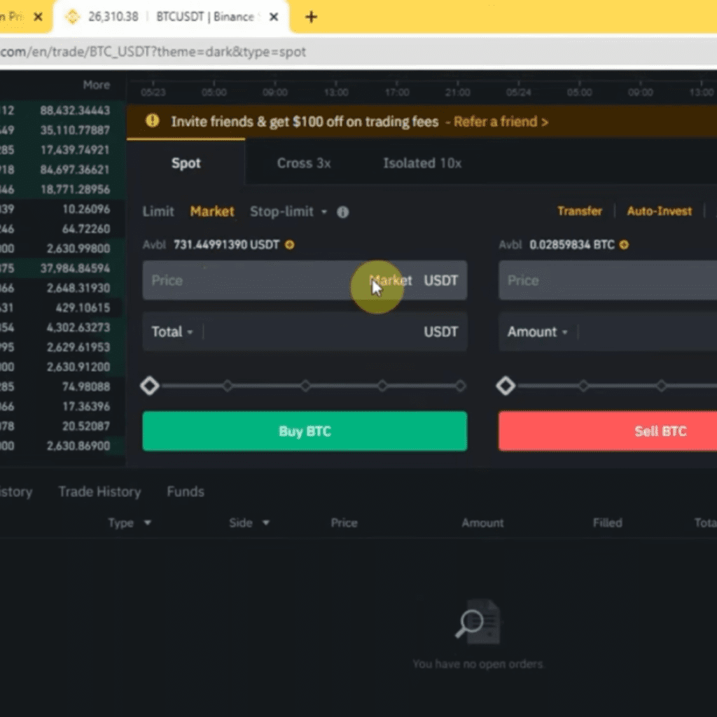 binance trading step tutorial picture