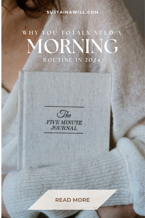 2nd pinterest optimised image showing the post title and web adress for Why You Absolutely NEED A Morning Routine ASAP
