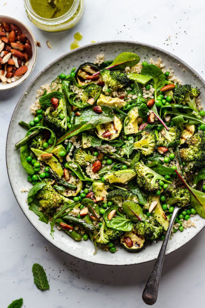 green vegan salad