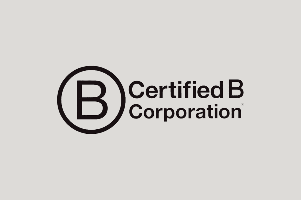 B CORP CERTIFICATION logo