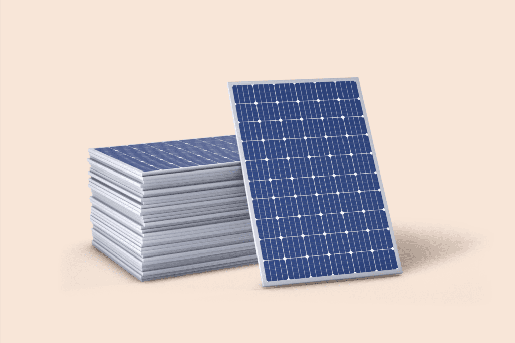 image showing a stack of solar panels