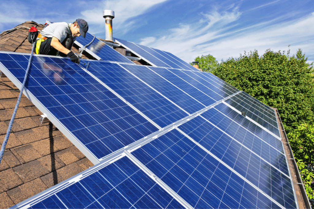 image showing blue solar panels