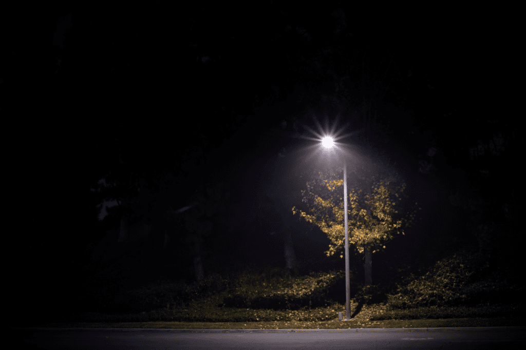 image showing a street lamp in the dark