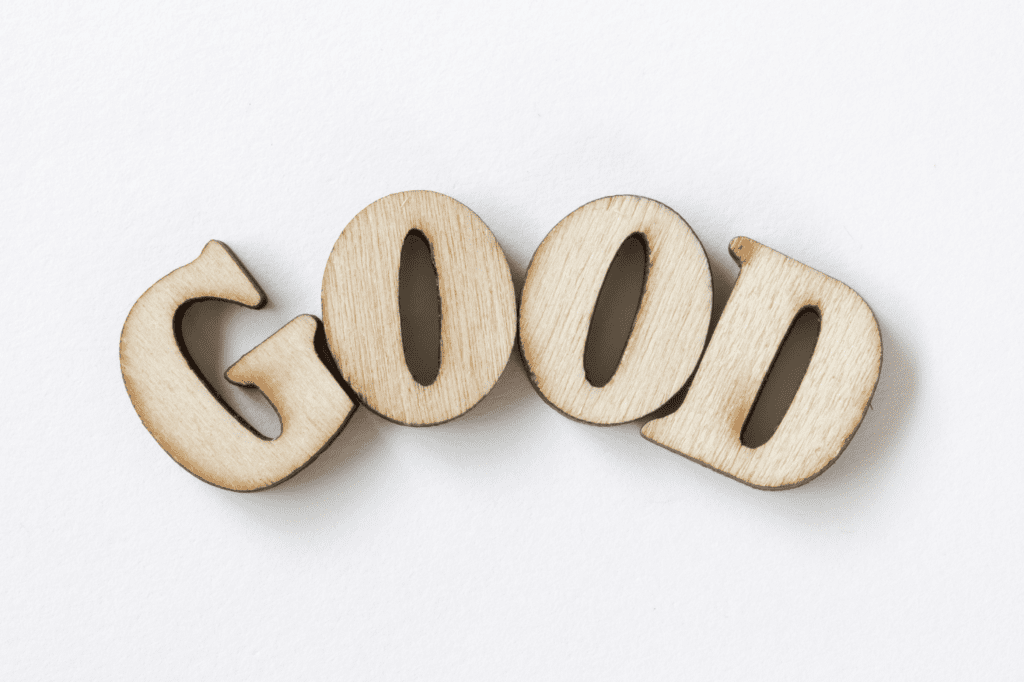 image showing the word 'good'