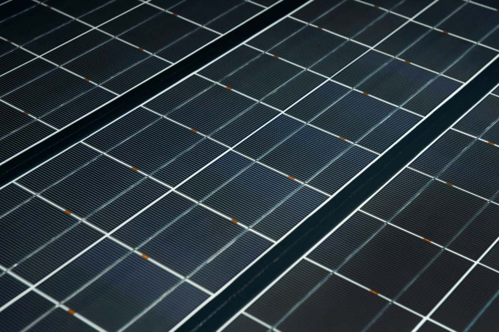 image showing thin-film solar panels close-up