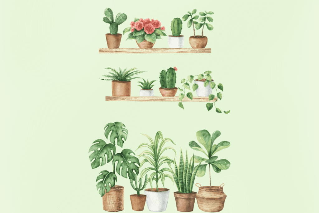 apartment gardening with potted plants and hanging plants