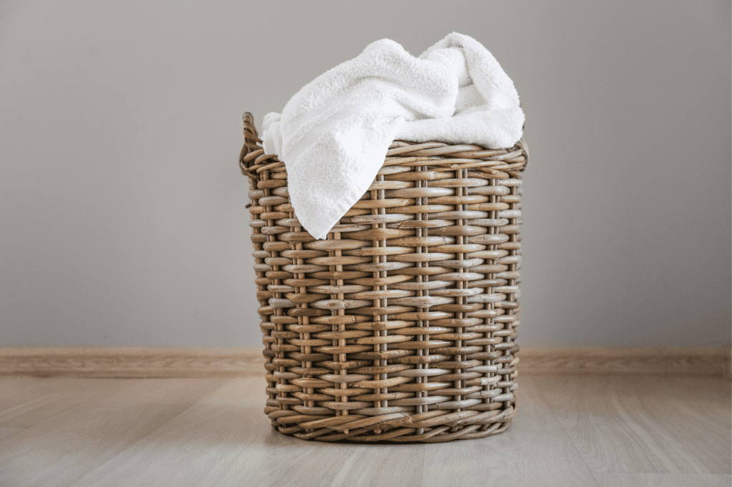 linen clothes in a basket