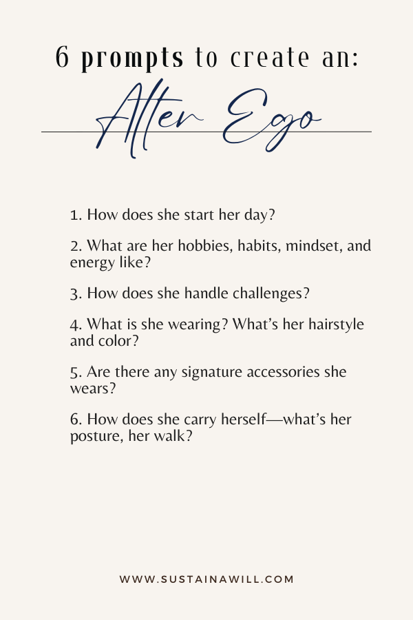 infographic how to create an alter ego