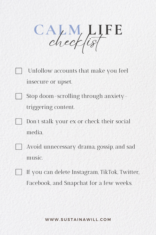 an infographic on how to stop triggering yourself through social media use